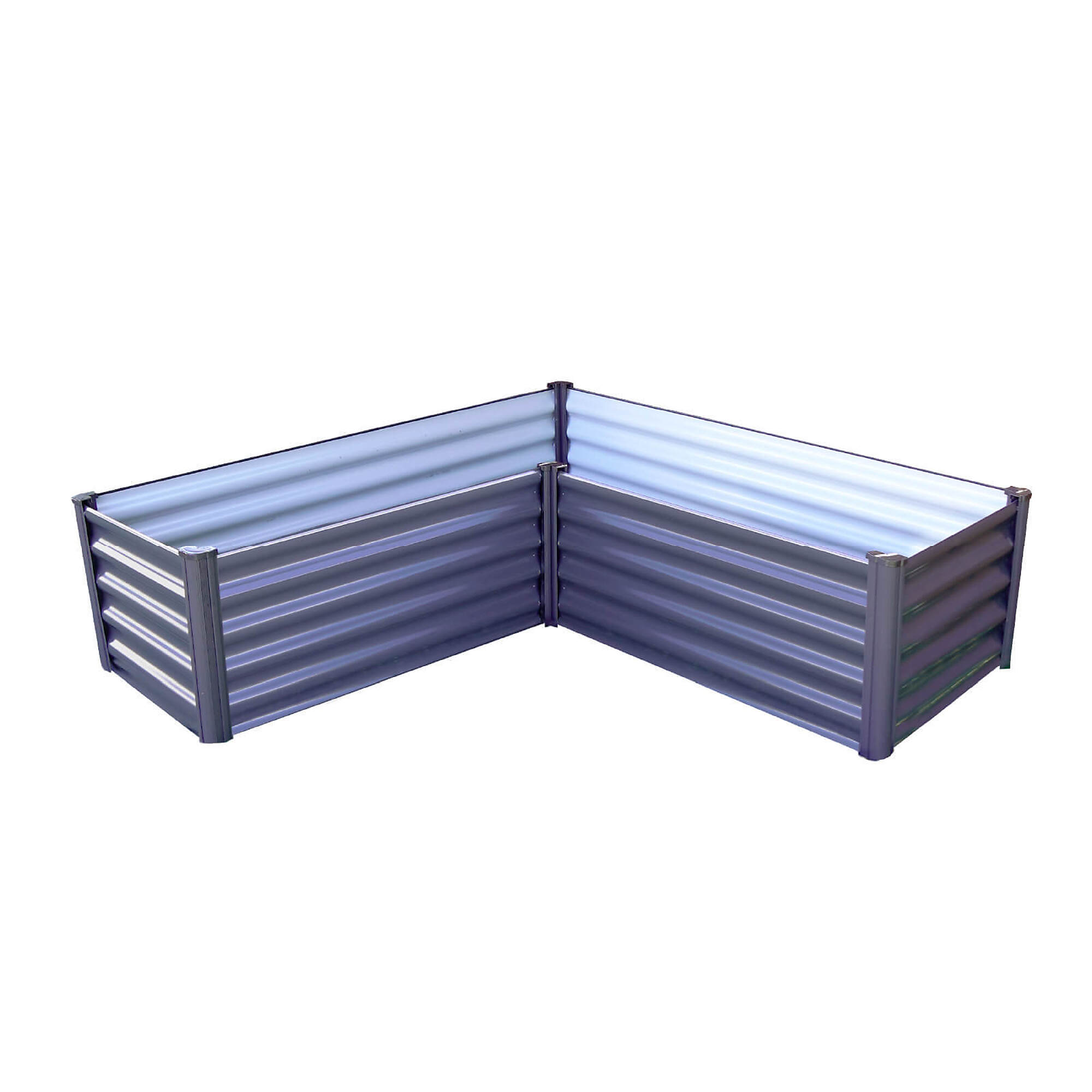 OGC, 4ft. x 4ft. x1.3ft. Metal L Garden Bed, Model# WGOGC150150L-PTX